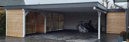 Doppelcarportanlage mit Rhombus Trendliner